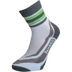 Bambusové sportovní ponožky bílo-zelené (dětské)