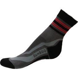 Bambusové sportovní ponožky černo-červené