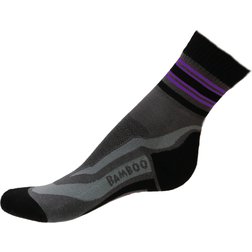 Bambusové sportovní ponožky černo-fialové
