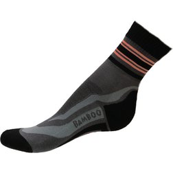 Bambusové sportovní ponožky černo-oranžové (nadměrné)