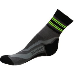 Bambusové sportovní ponožky černo-zelené (dětské)