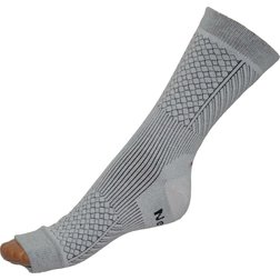 Kompresní ponožky s otevřenou špicí - bílé