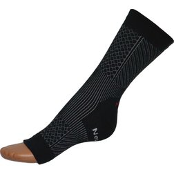 Kompresní ponožky s otevřenou špicí - černé