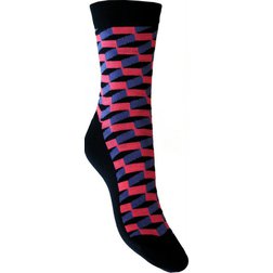 Veselé 3D ponožky - modro-růžové