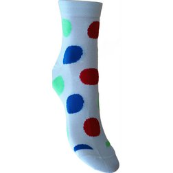 Veselé puntíkové ponožky - bílé (dětské)