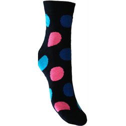 Veselé puntíkové ponožky - černé (dětské)