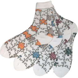 Ponožky Puzzle bílé