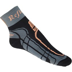 Reflexní ponožky tmavé - oranžová