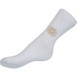 Ponožky zimní vločka - bílá