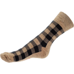 Ponožky kostka - vlna Merino - béžové