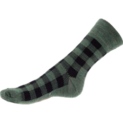 Ponožky kostka - vlna Merino - khaki