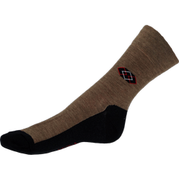 Ponožky koso - vlna Merino - hnědé