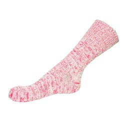 Teplé volné ponožky - žebro (červené)