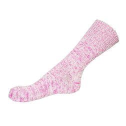 Teplé volné ponožky - žebro (růžové)
