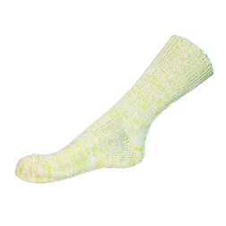 Teplé volné ponožky - žebro (žluté)