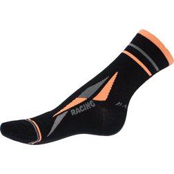 Bambusové ponožky hladké černo-oranžové