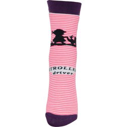 Dětské ponožky s kočárkem - růžové