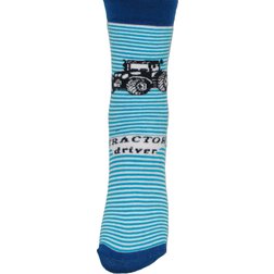 Dětské ponožky s traktorem - modré