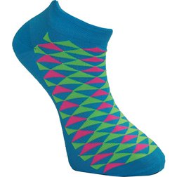 Ponožky tyrkysové s trojúhelníky